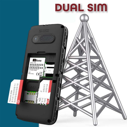Return Resale - TTfone TT150 Red Dual SIM Mobile with USB Cable, Vodafone Pay As You Go-1