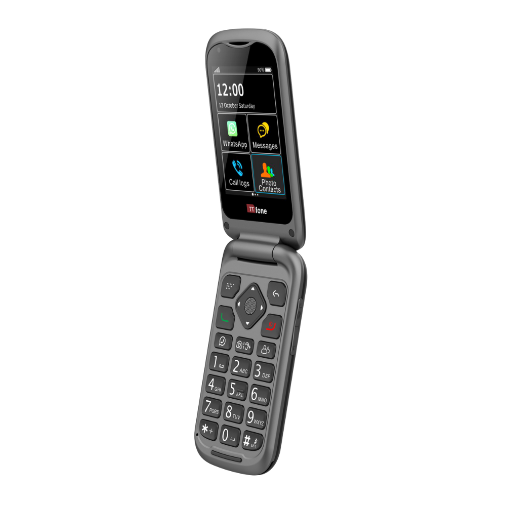 TTfone TT970 4G WhatsApp Flip Senior Big Button Mobile with O2 Bundle Pay As You Go SIM-2