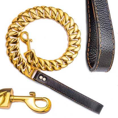 Cuban Link Chain Dogs Leash