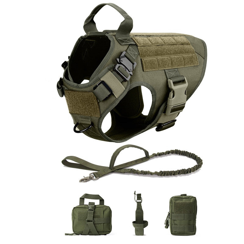 Tactical Dog Harness and Leash Set