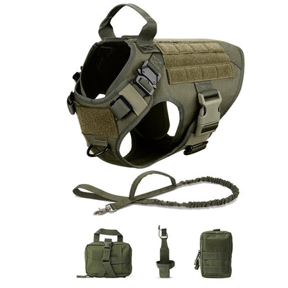 Tactical Dog Harness and Leash Set