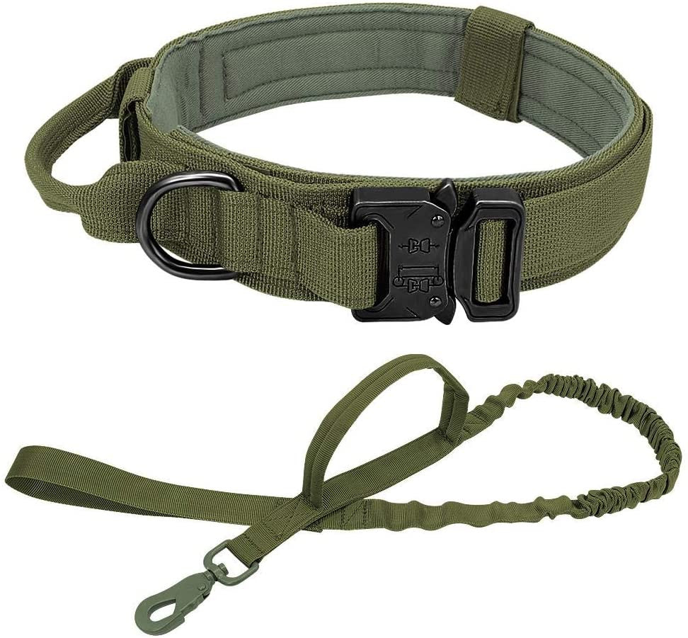 Military Tactical Dog Collar & Leash